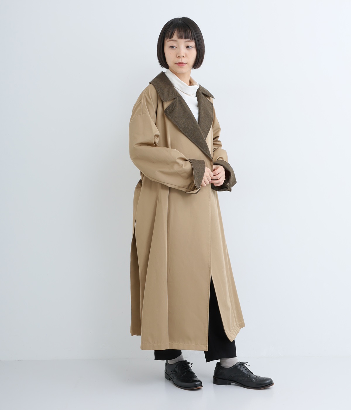 ワイドロングコート（mizuiro ind）の商品詳細