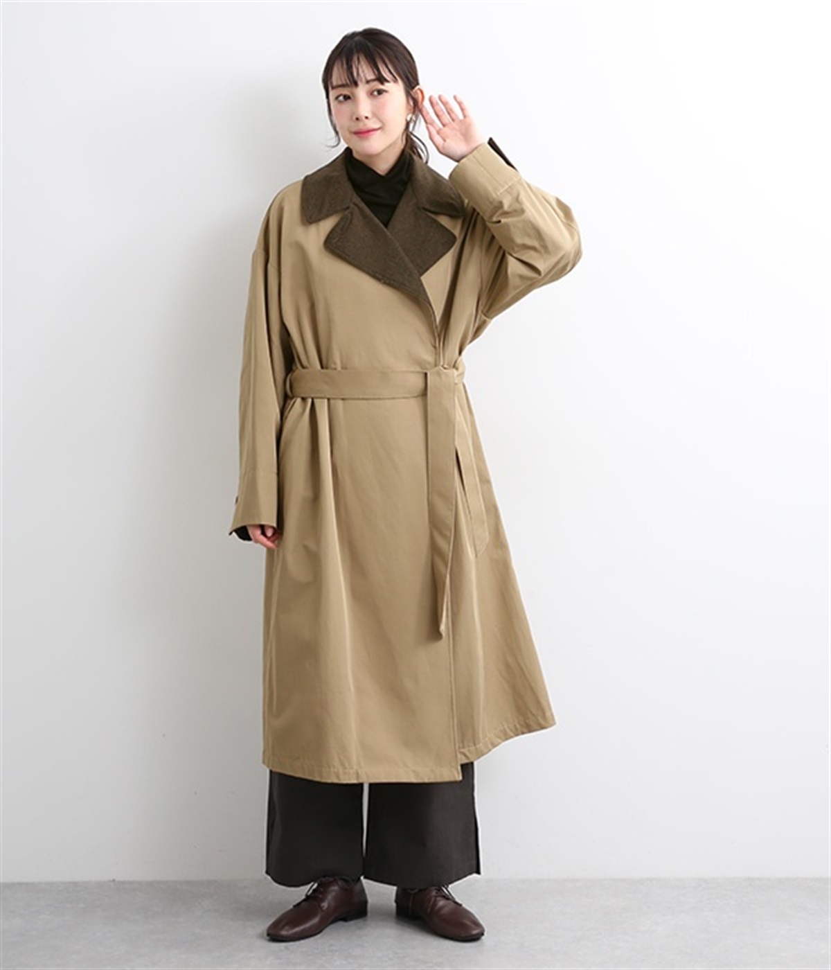 新品　ダナパリ　ロングコート ワイドロングコート（mizuiro ind）の商品詳細