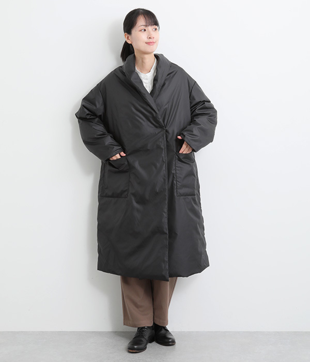 ドレープライトダウンコート（mizuiro ind）の商品詳細