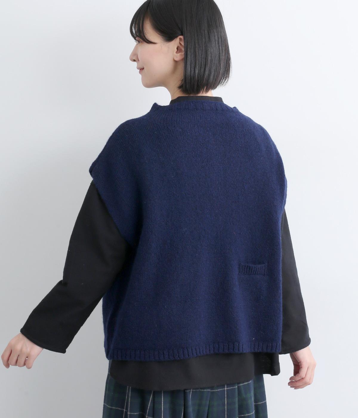 シェットランドウールハイネック2wayベスト（nop de nod）の商品詳細