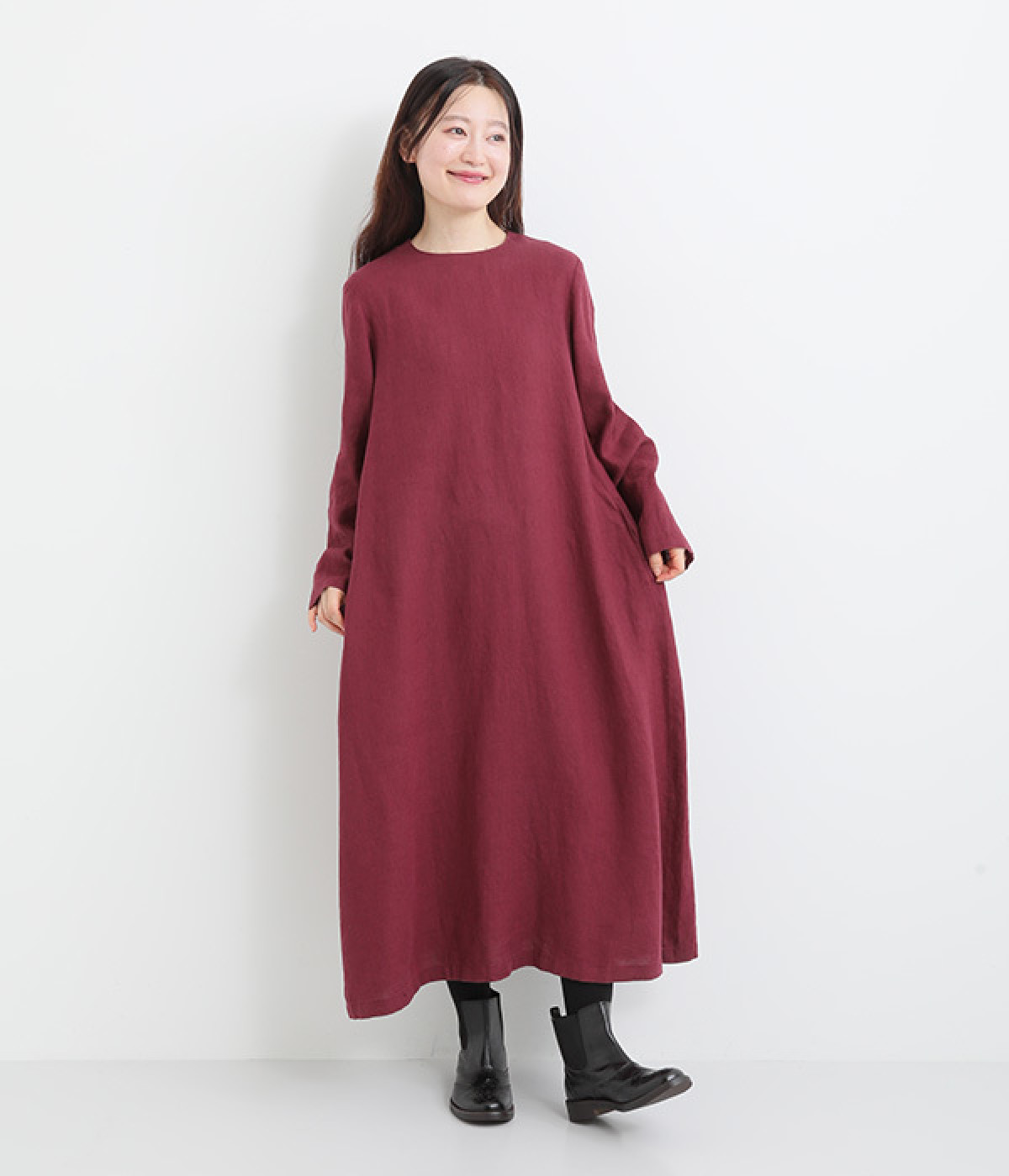 リトアニアリネン後ろあきワンピース（nofl）の商品詳細