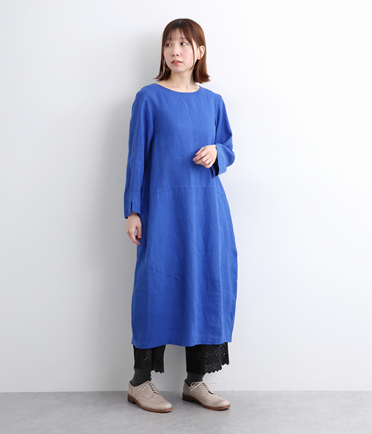 ノフル　リトアリネンバルーンワンピース nofl】リトアニアリネンバルーンワンピース 644210180