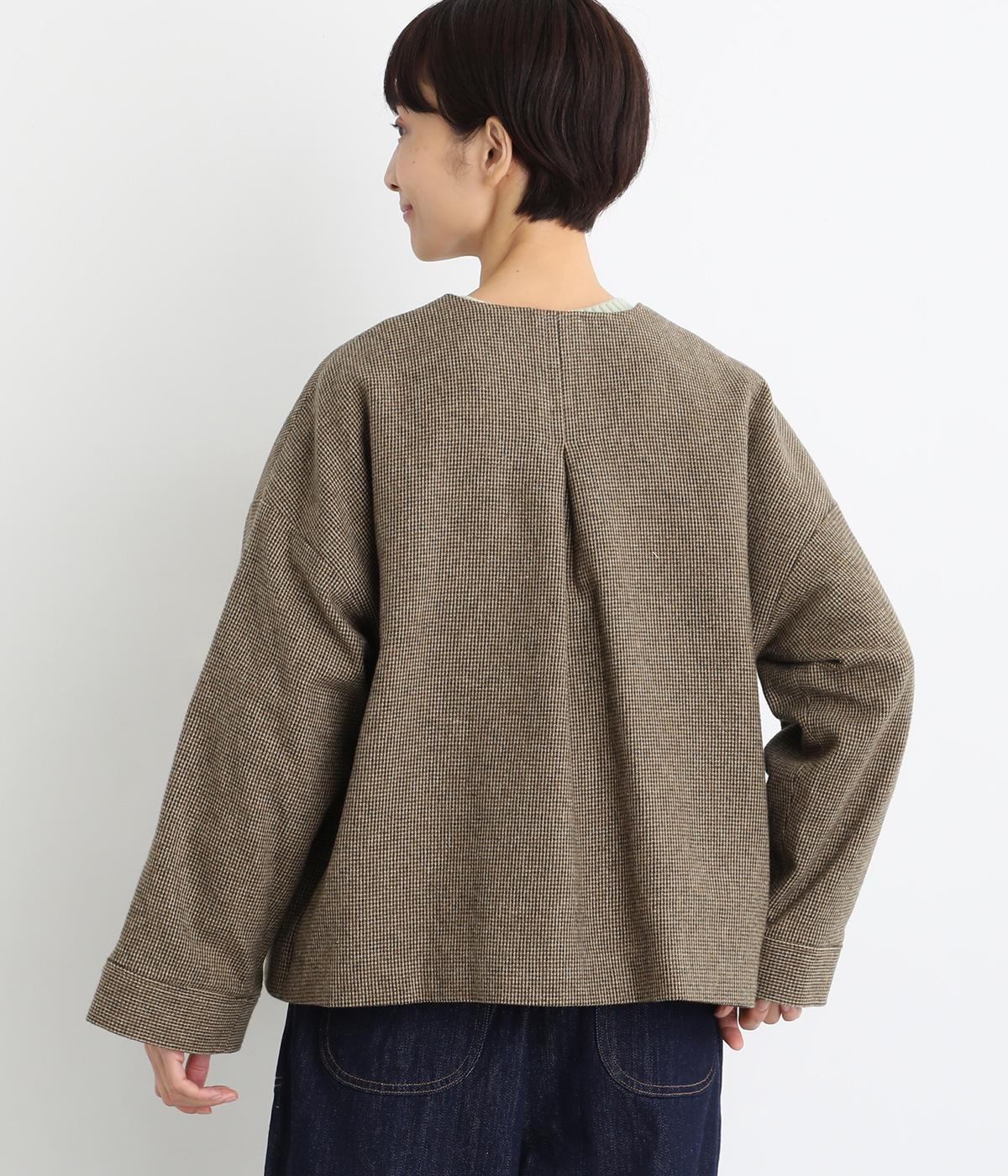 コットンツｲ―ドノーカラージャケット（nofl）の商品詳細