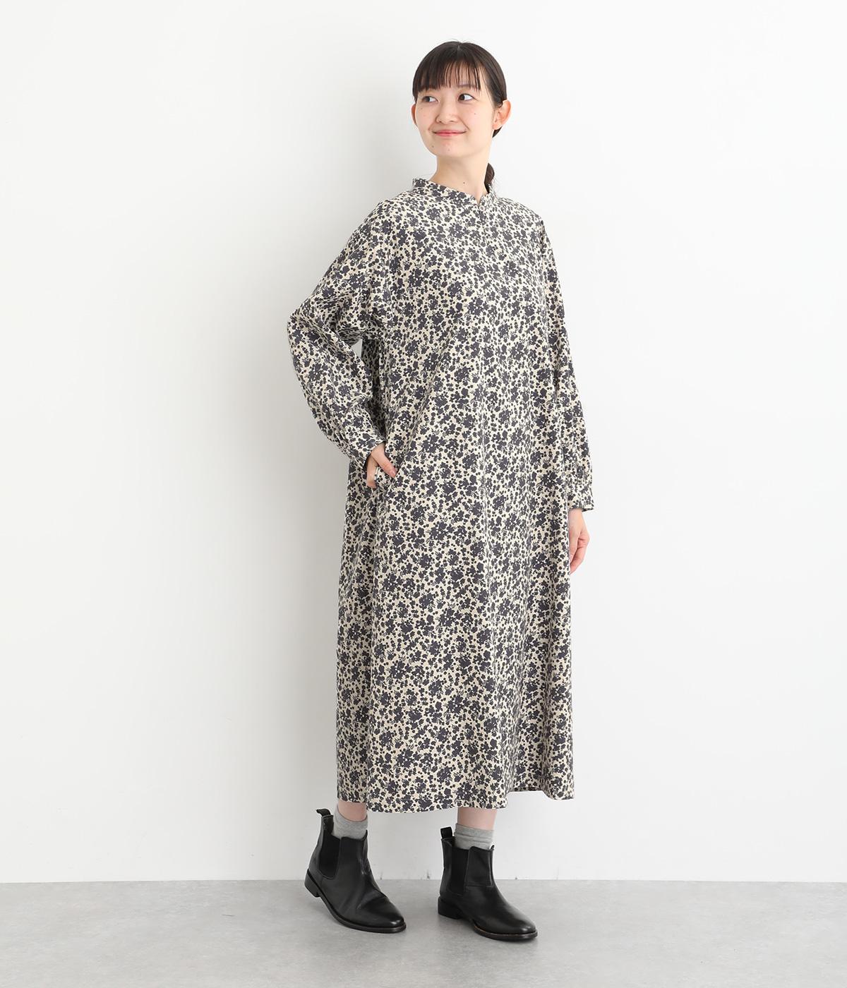 コットンコーデュロイ糸目小花柄ワンピース（nofl）の商品詳細