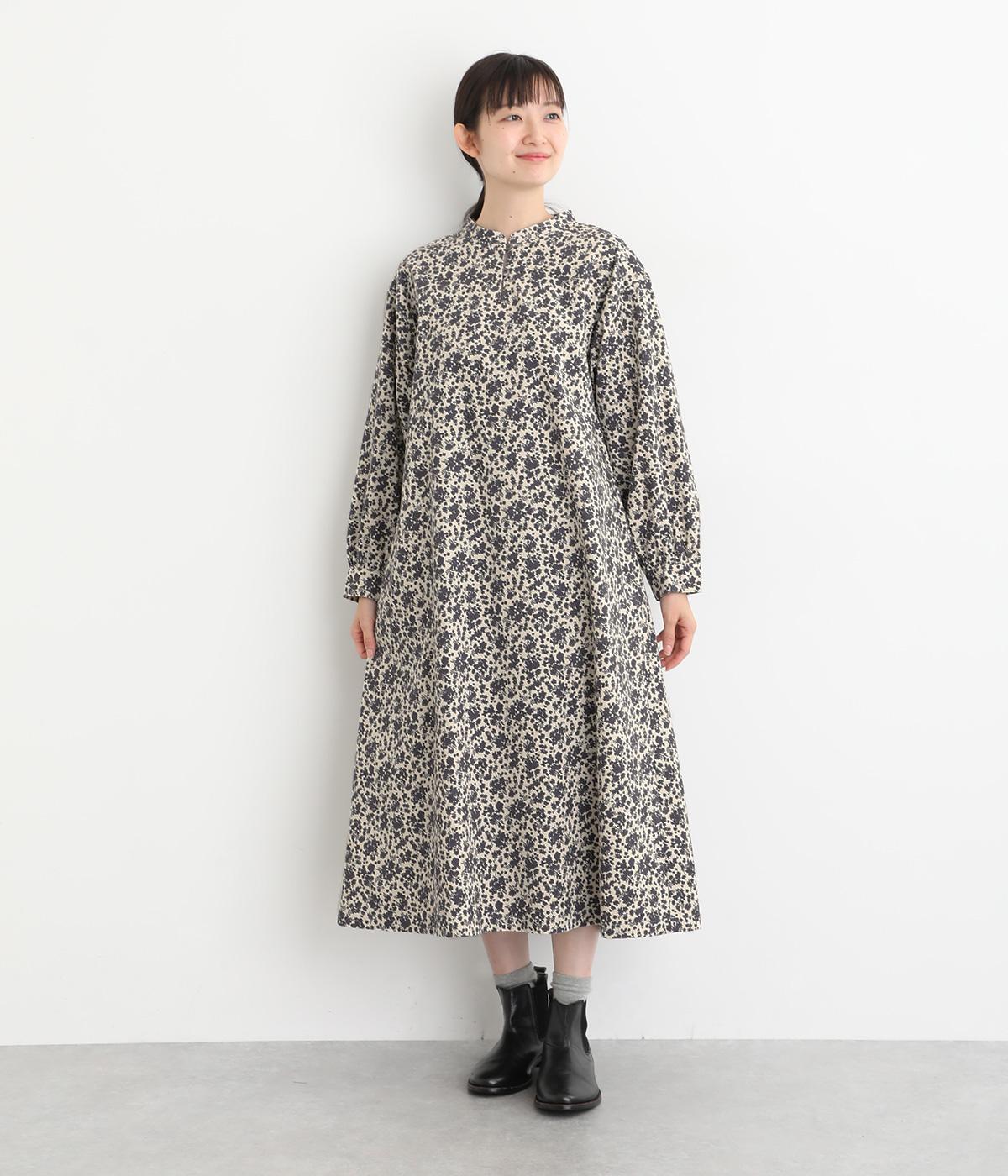 コットンコーデュロイ糸目小花柄ワンピース（nofl）の商品詳細