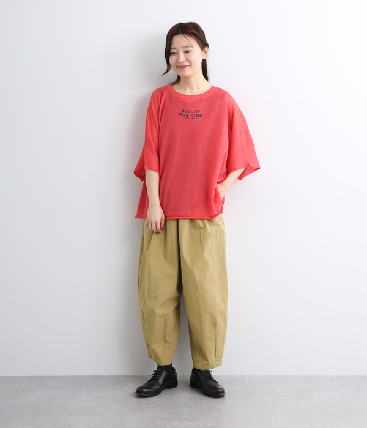 Nala リネンライクバルーンパンツ S