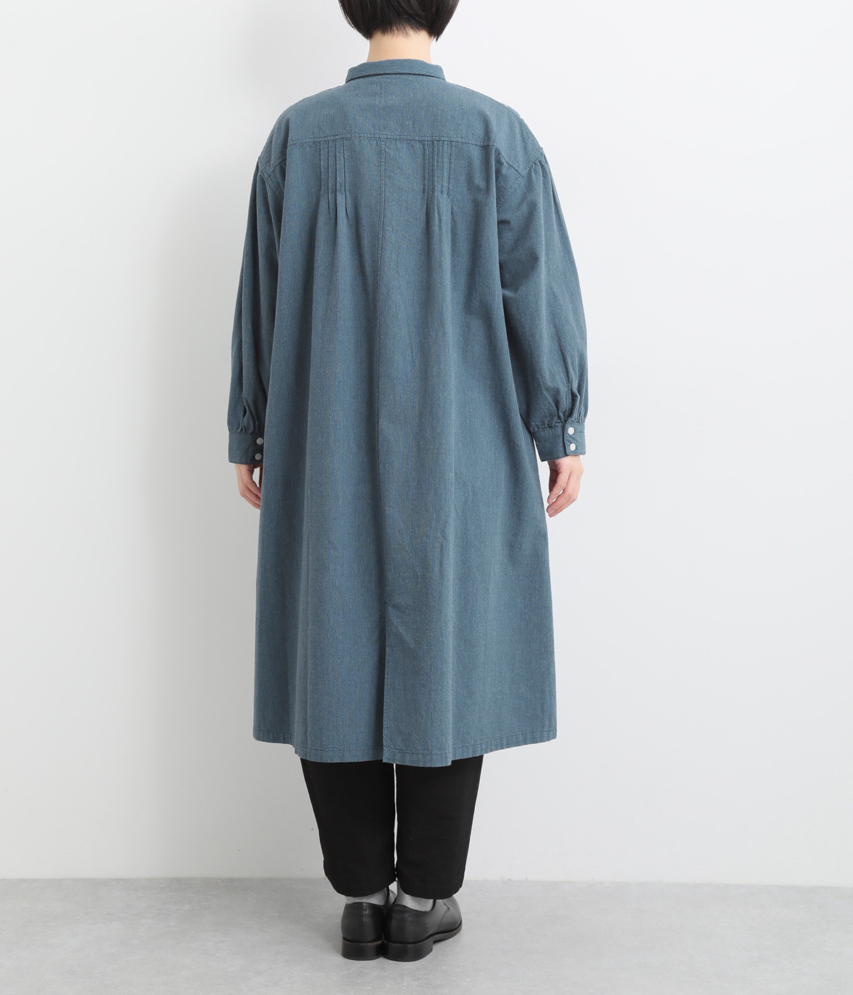 花柄刺繍前あきシャツワンピース（cloudnine）の商品詳細