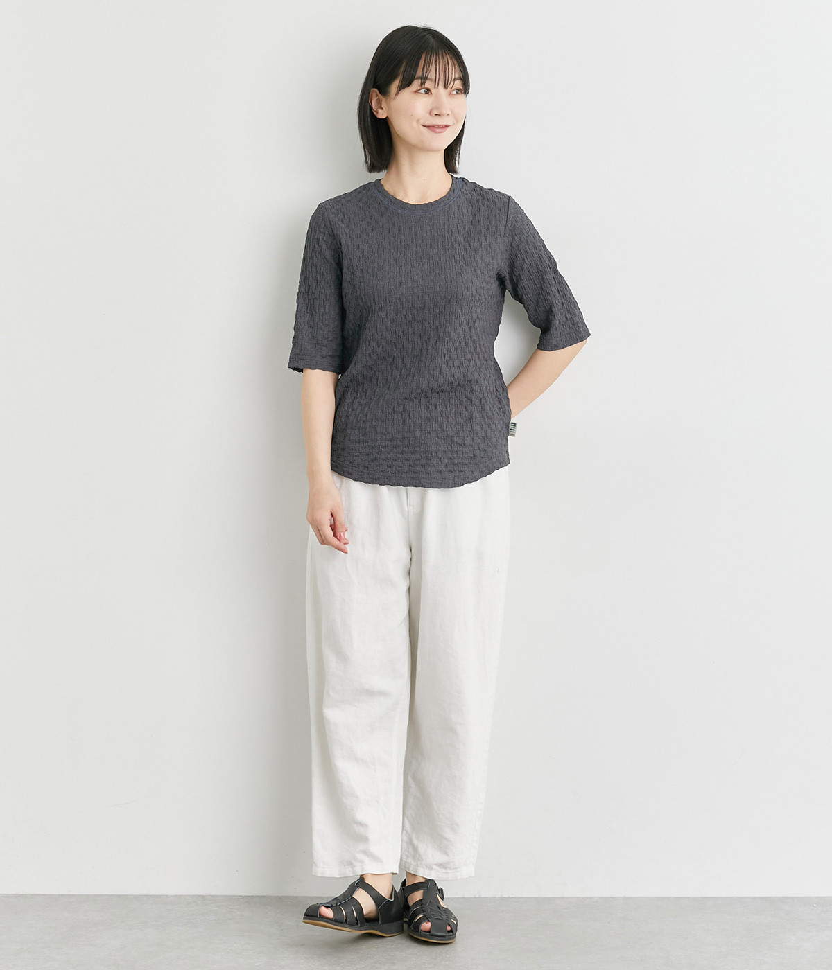 シャーリングブロック柄カットプルオーバー（Keitto）の商品詳細