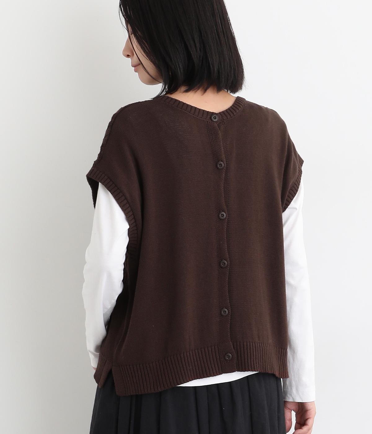 夜空の編み柄切り替え2wayベスト（Keitto）の商品詳細