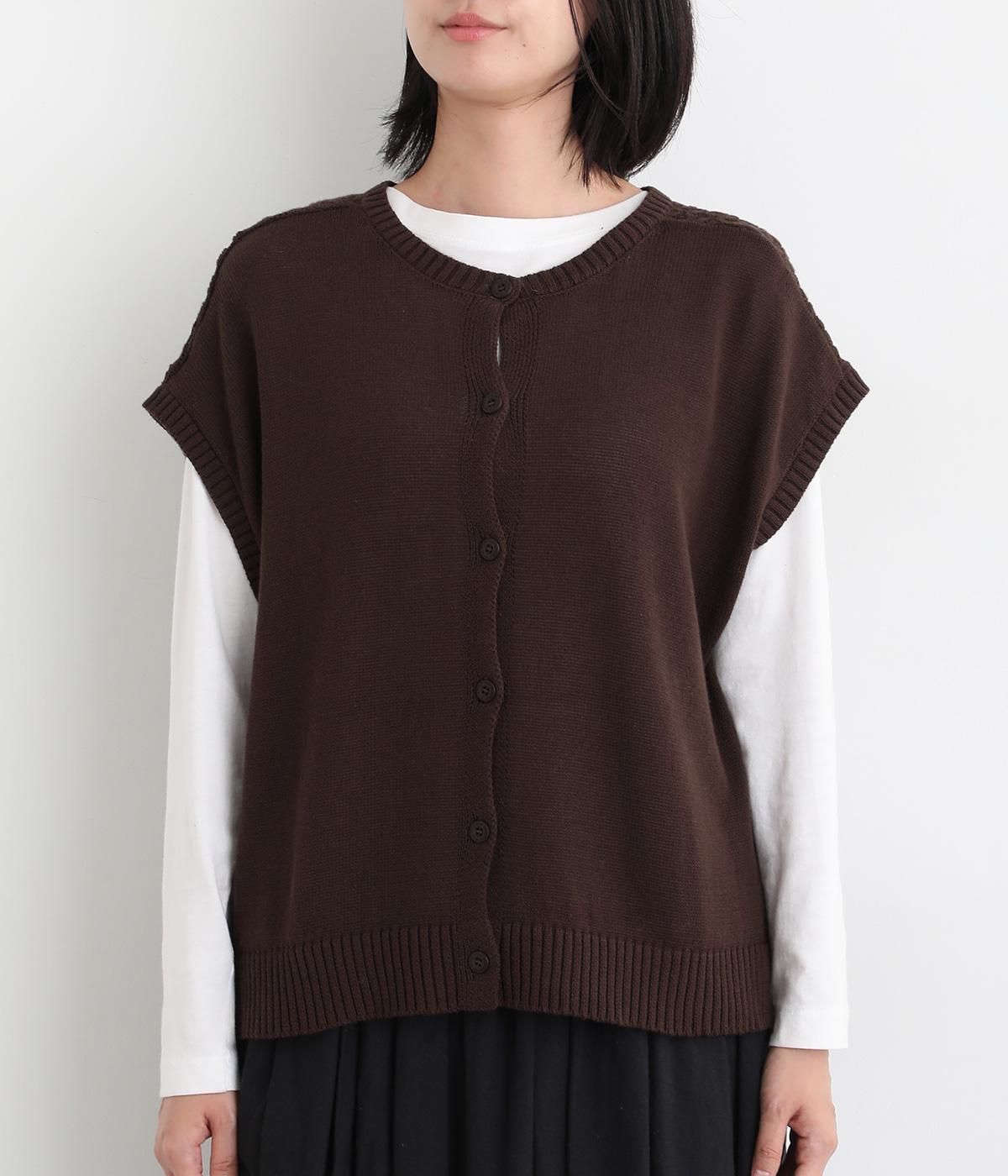 紅花でベスト 夜空の編み柄切り替え2wayベスト（Keitto）の商品詳細