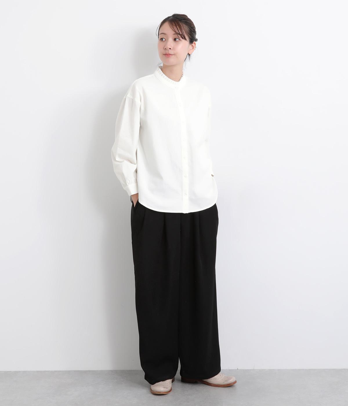 襟タックフリルシャツ（Keitto）の商品詳細