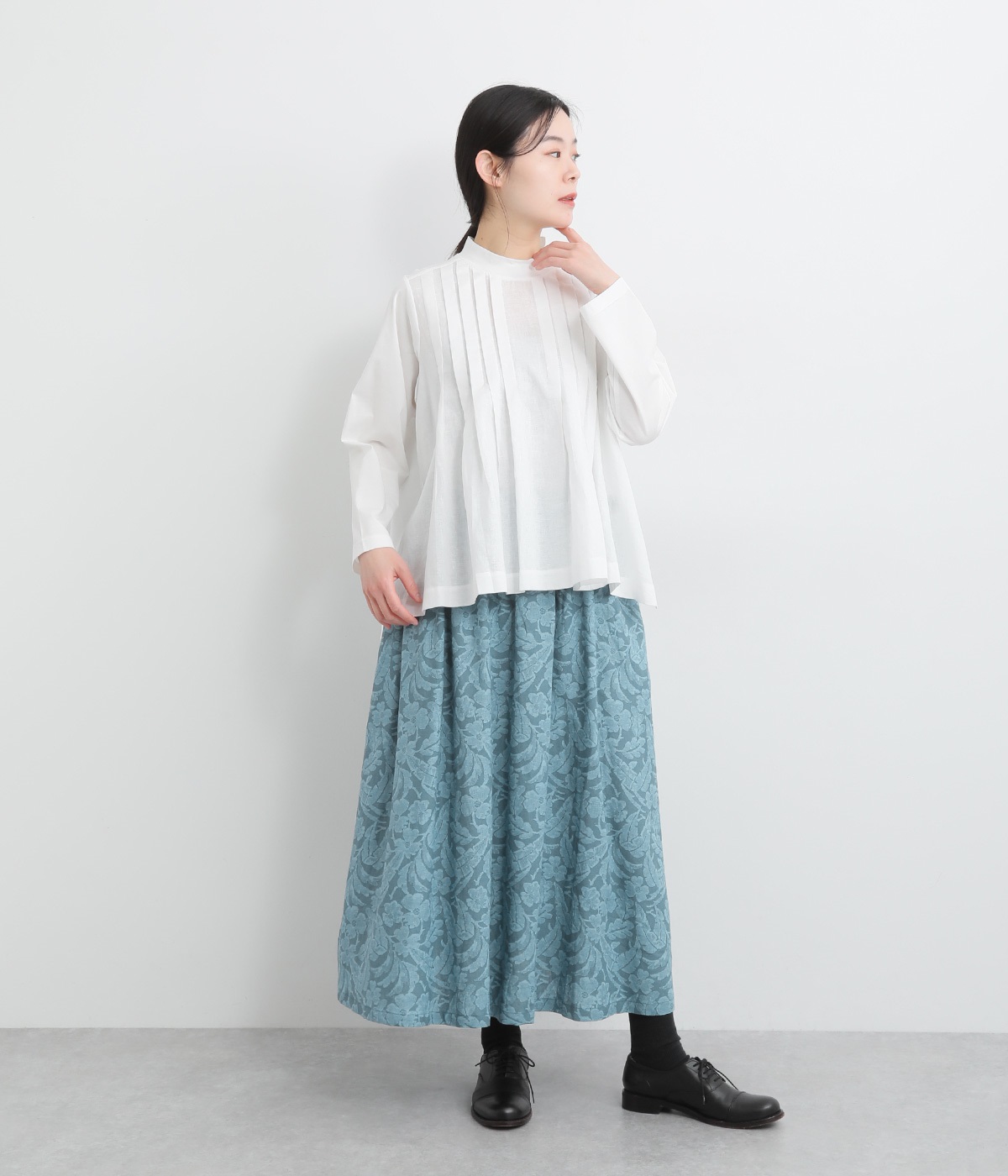 未使用級✨2021年 フォクシー ルーナートワイライト ギャザーフレアスカート フォクシーニューヨーク Skirt Lunar Twilight 42161 スカート
