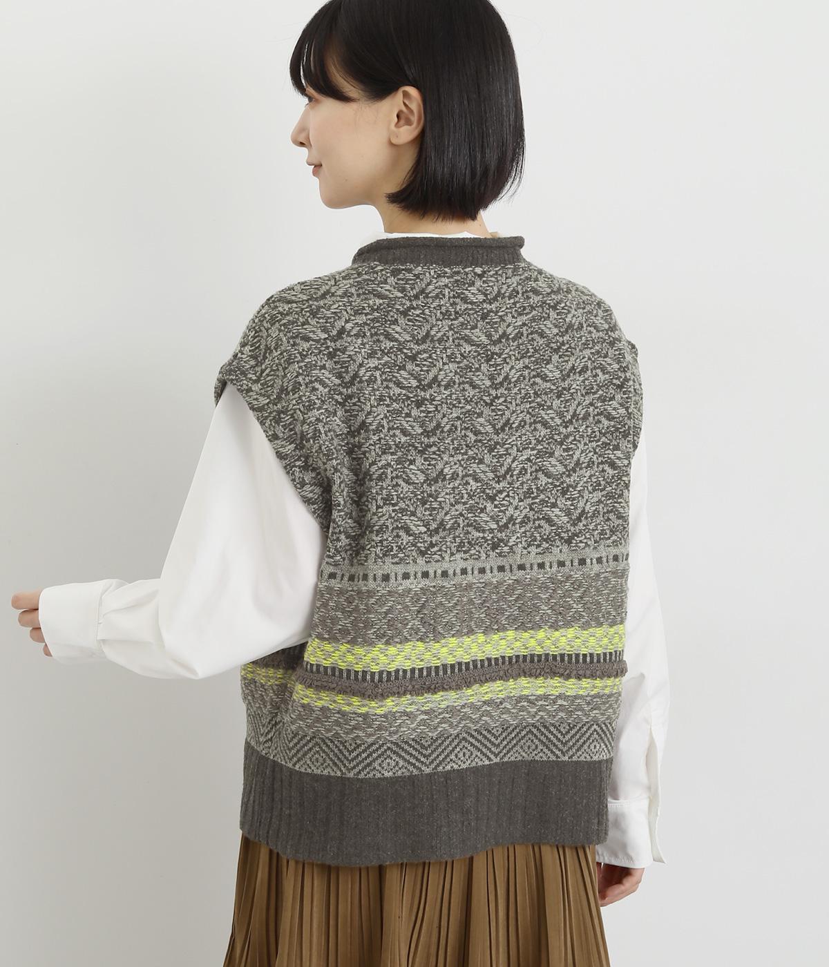 ジャカードニットベスト（LILASIC）の商品詳細