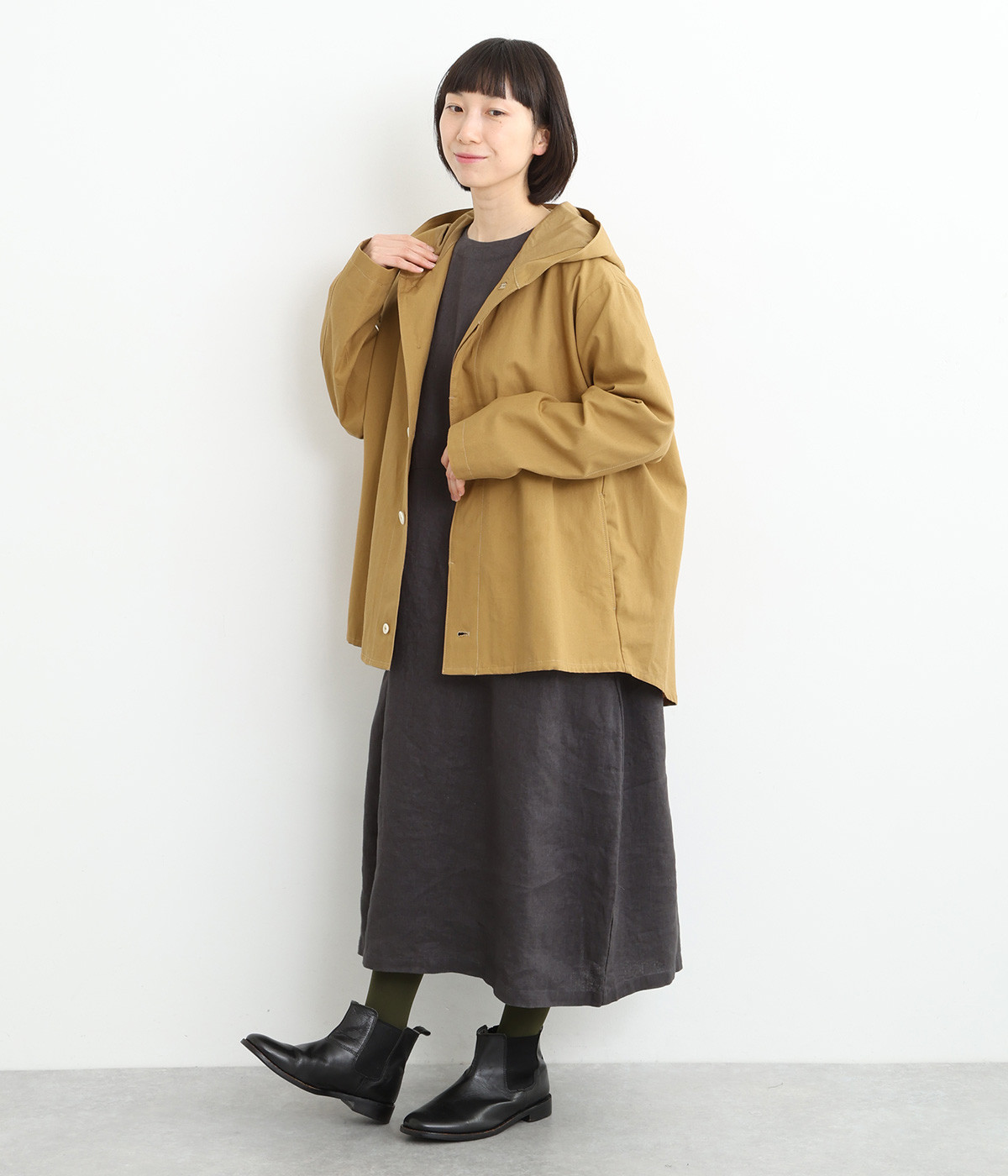 今期、ナチュラン購入/フードつきショートコート コットンフード付きショートコート（nume）の商品詳細