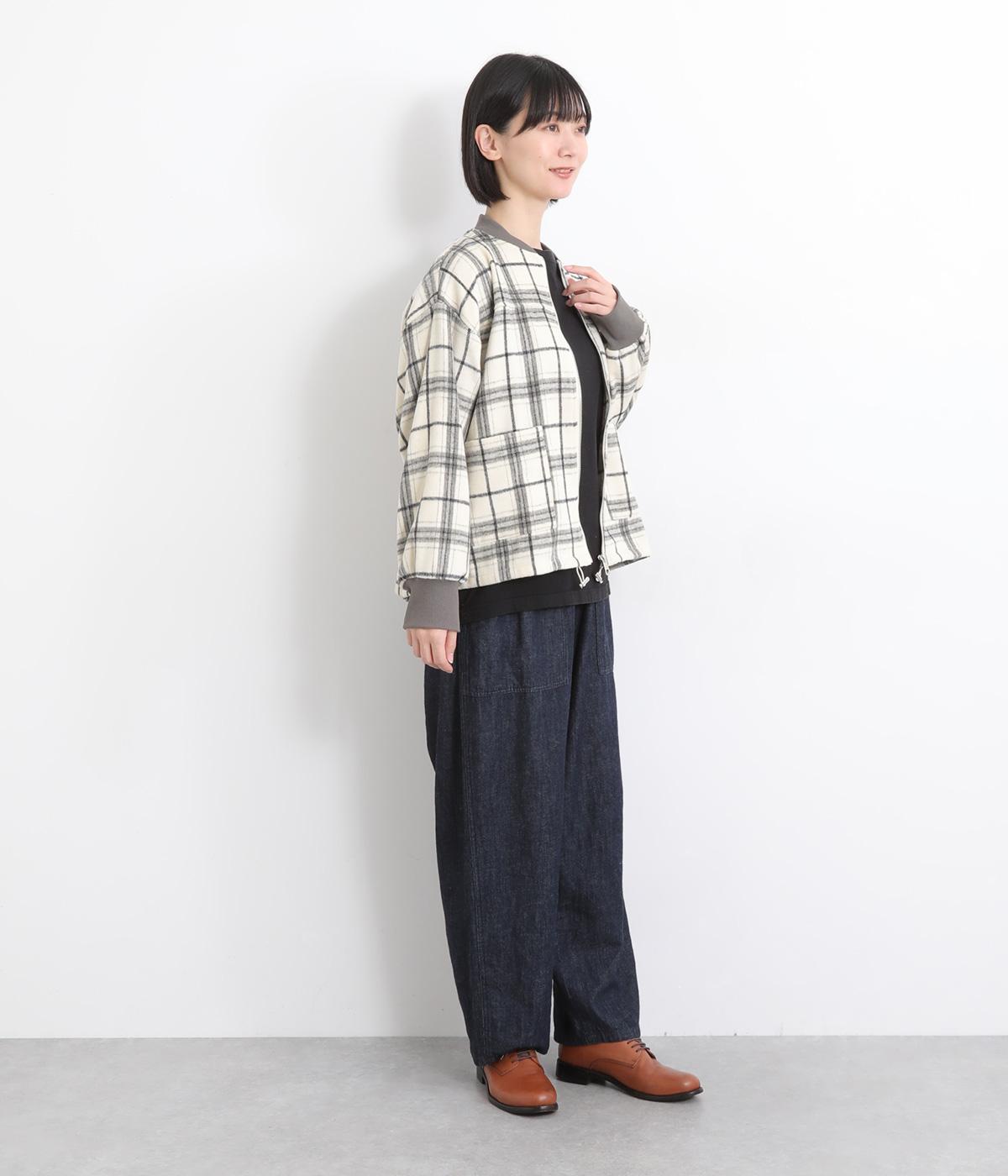 微起毛チェックジップブルゾン（le colis）の商品詳細