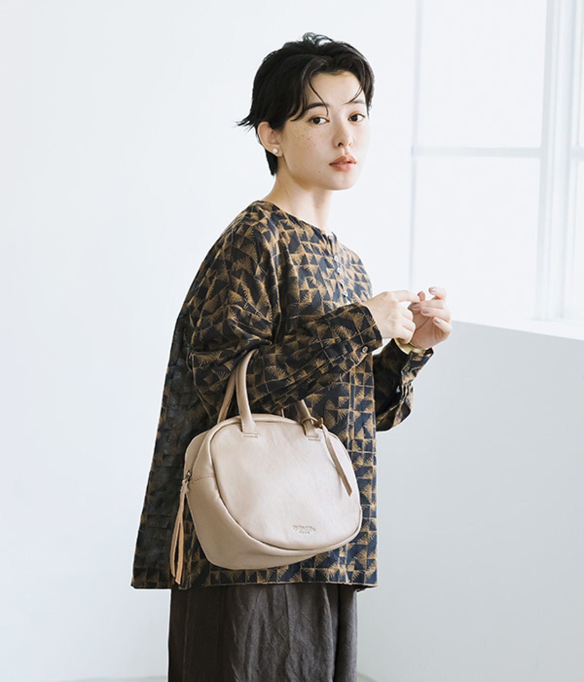 ゲンテン　ボストンバッグ　大容量　ブラウン　レザー　0514 genten ミニボストンバッグ□ゲンテン/ハンドバッグ/レザー/革/皮