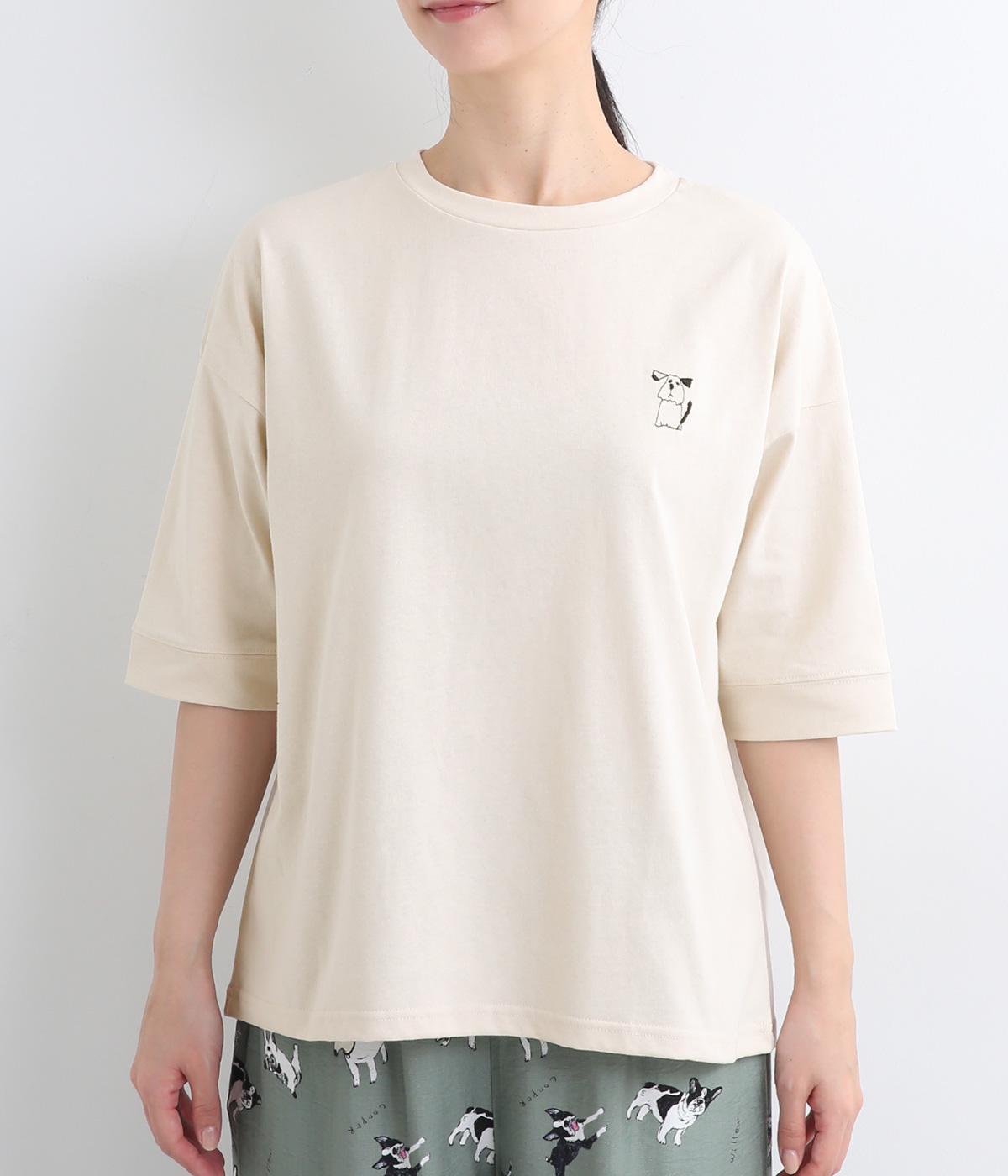 コットンワンポイントいぬ刺しゅうプルオーバー（unii）の商品詳細