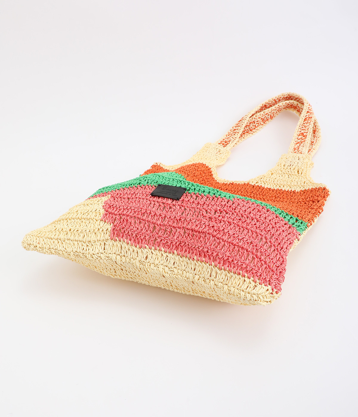 手編みラフィアバッグ ゼブラ柄（swaraj）の商品詳細