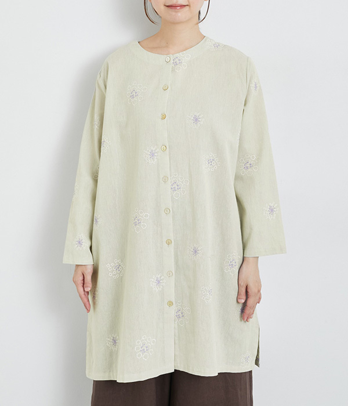 pine flower)ハンドメイド作家さま☆リネン2WAYワンピース pine flower