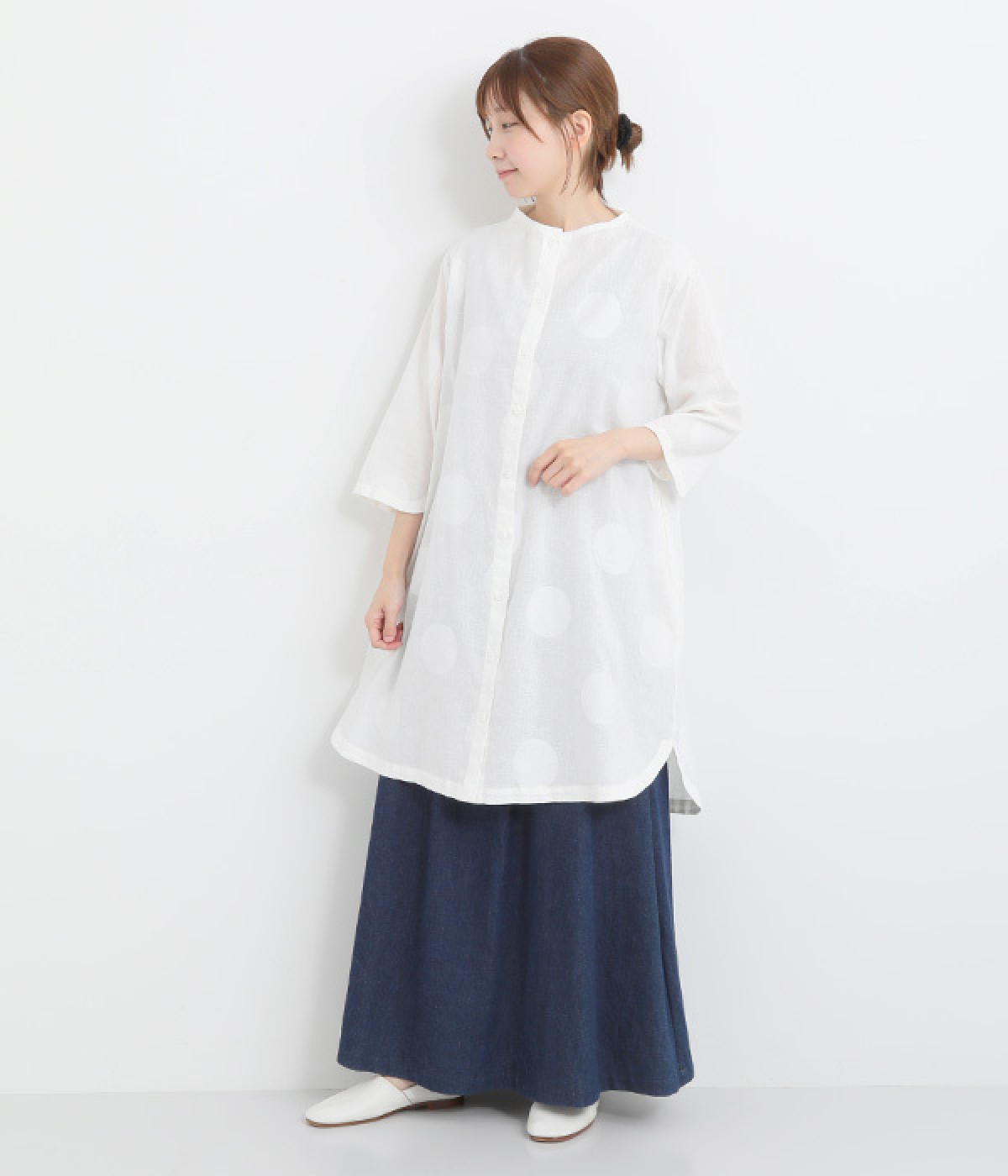 希空着用CALNAMUR 2WAYチュールオーバースウェットワンピース CALNAMUR（カルナムール）の「2WAY TULLE OVER SWEAT OP/2WAY
