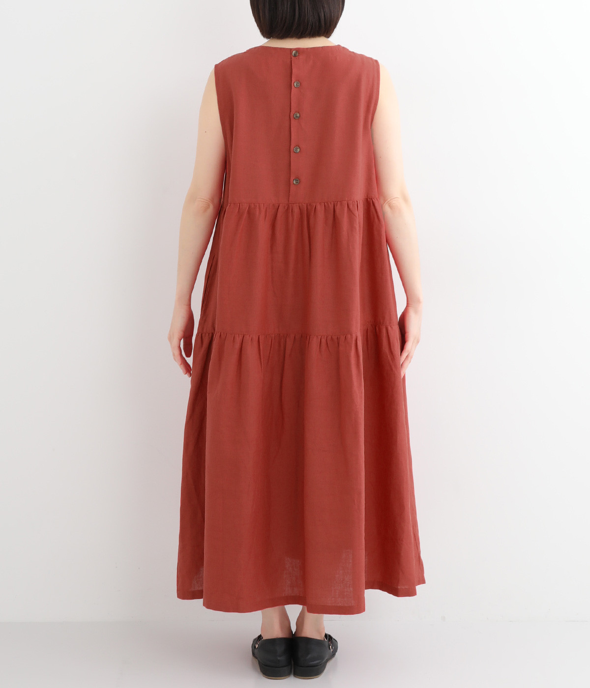 新品　【Beauty&youth】リネンライク ティアードノースリーブワンピース BEAUTY&YOUTH UNITED ARROWS（ビューティーアンドユース
