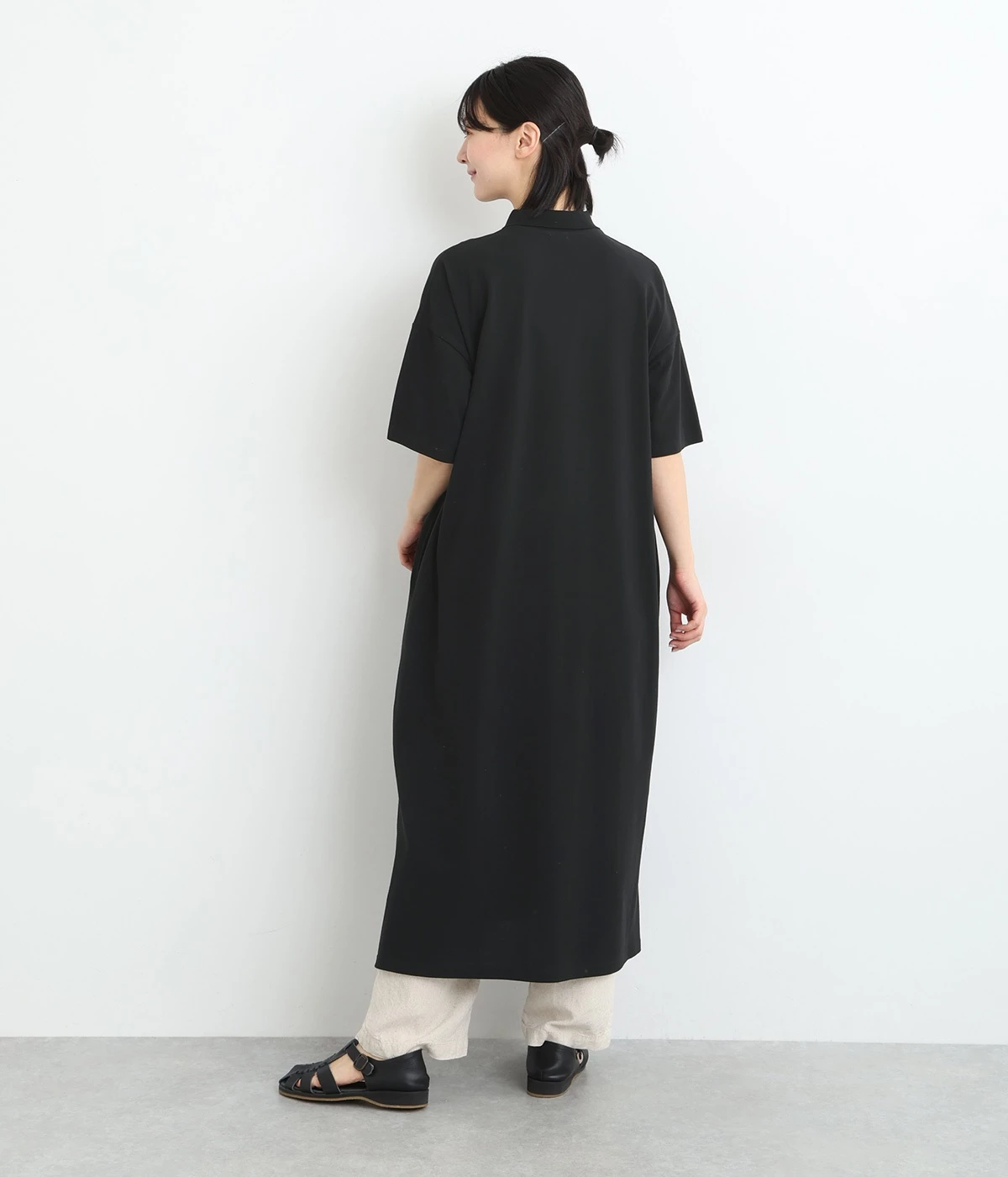 JUN&ROPE 鹿の子ワンピース ポロシャツ mily bilet】上品な雰囲気と、大人フェミニンさの融合。鹿の子胸
