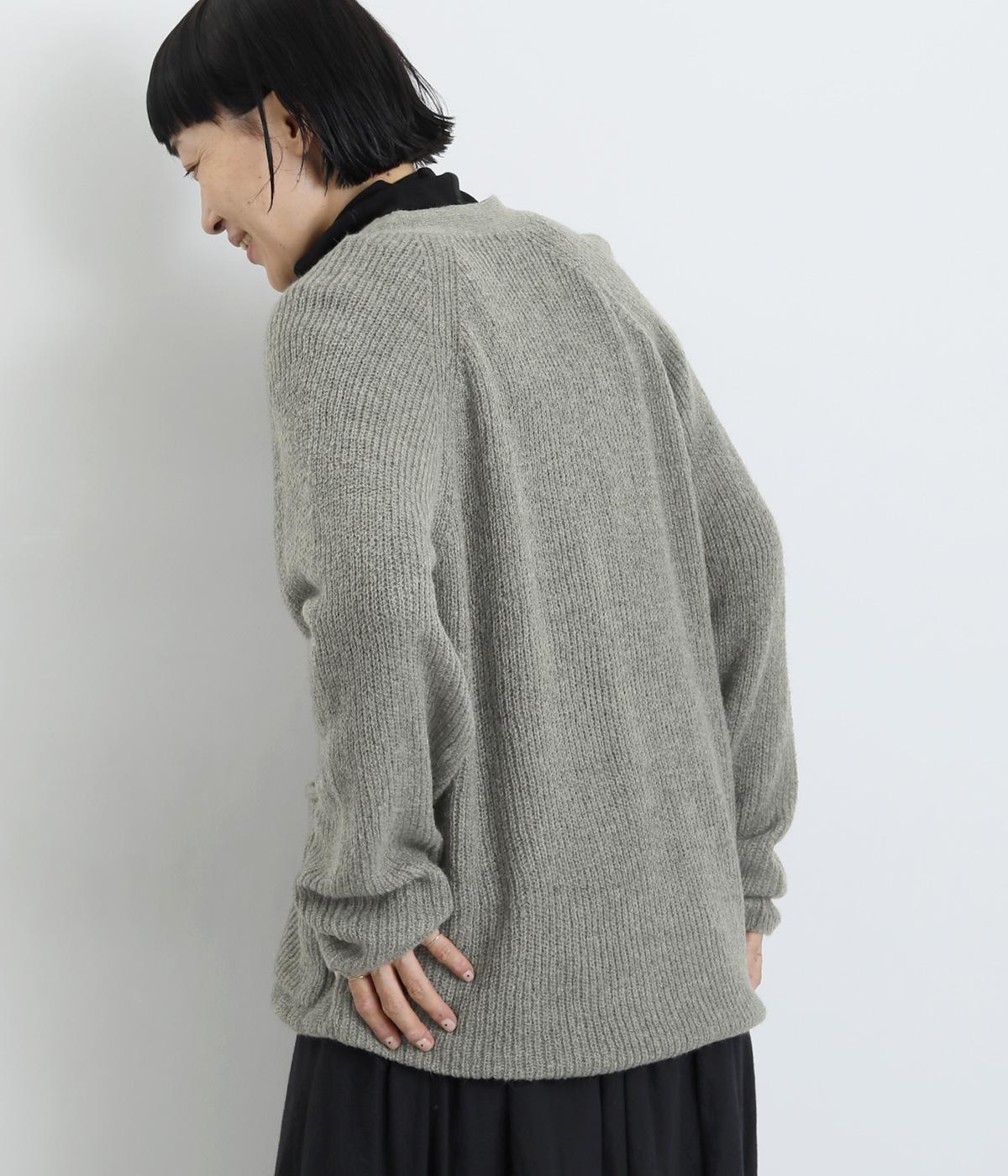 アルパカ混 片畦編み Vネックカーディガン（Bliss bunch）の商品詳細