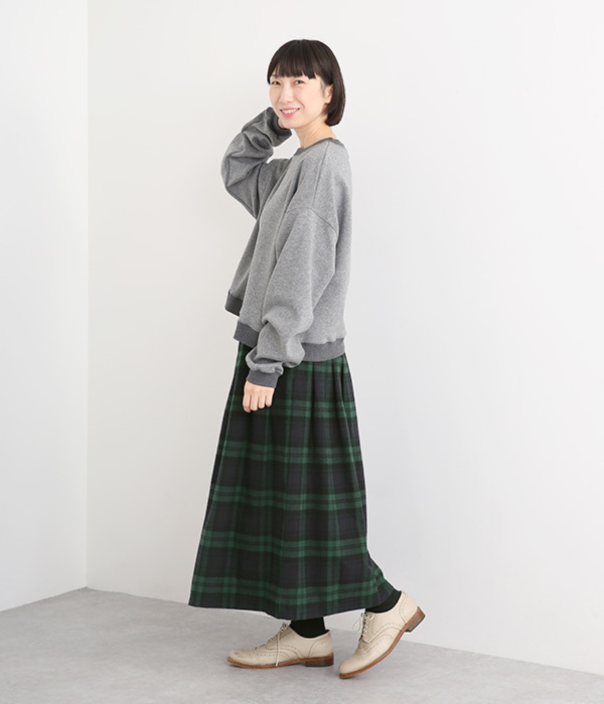 ECOLANAシャギーチェックスカート ECOLANAシャギーチェックスカート