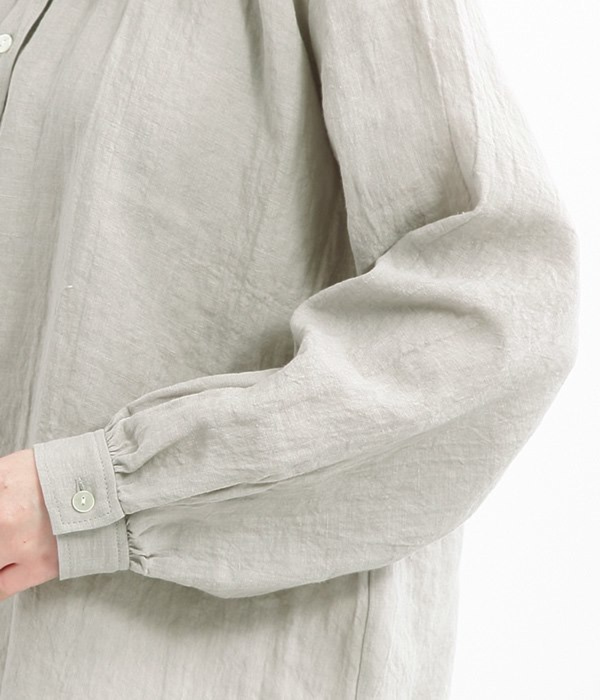 【新品】nous rendent heureux フレンチリネン ネックブラウス nous rendent heureux ヌーランドオロー】フレンチ リネン スタンド