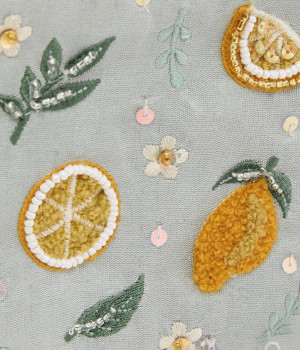 レモン刺繍ポーチS（artipur）の商品詳細