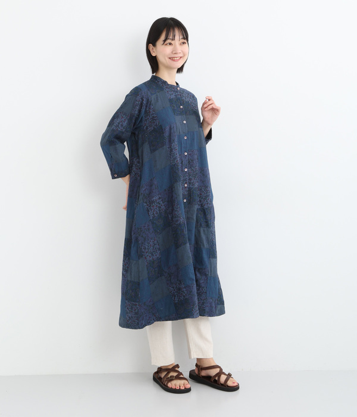 shikakuiパッチワークシャツワンピース（TANABANA）の商品詳細