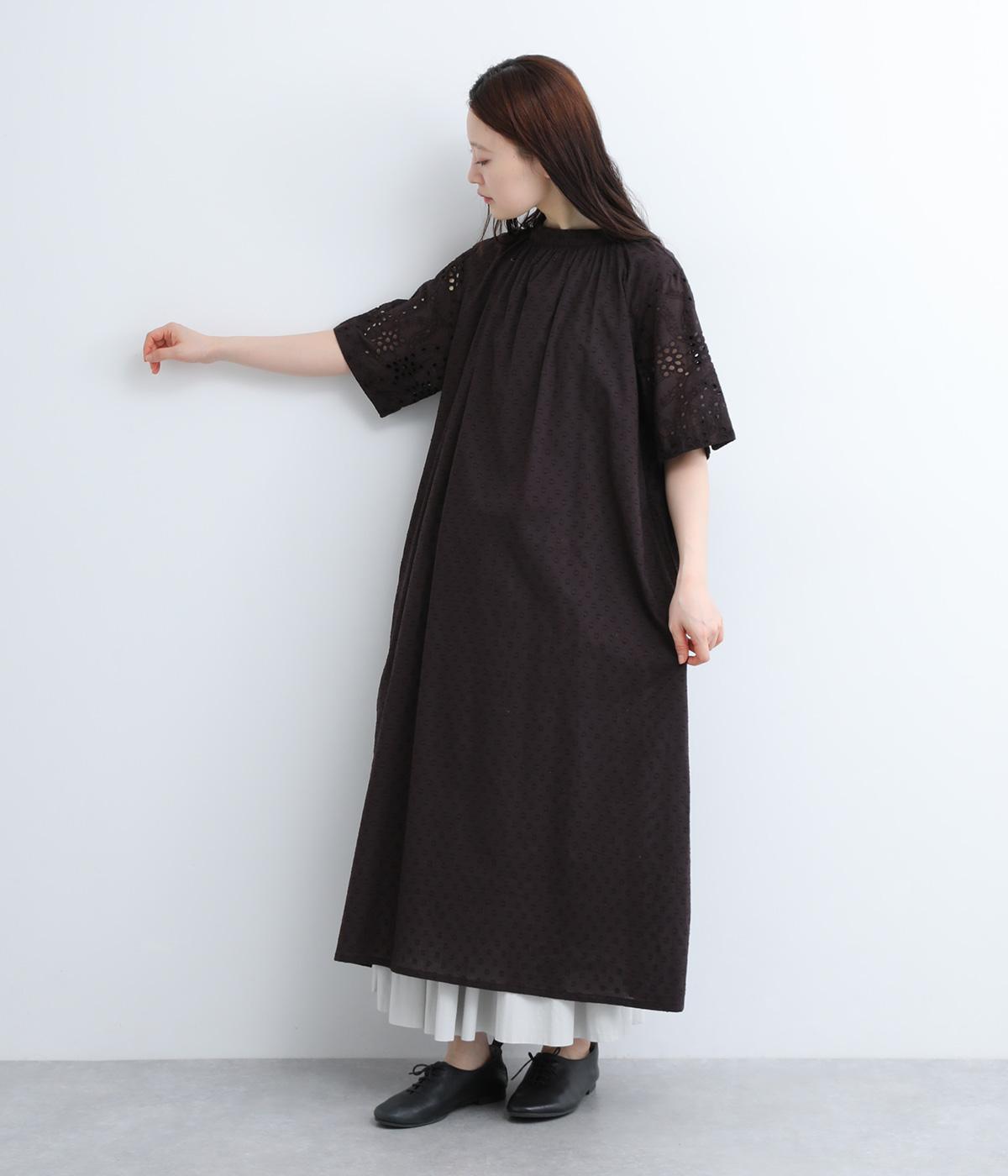 古着/コウジワタナベ/黒・白/ざっくり編み/ドット柄/フリル/タイトワンピース ワンピース レディース 40代 黒 白ワンピース 春夏 ノースリーブ