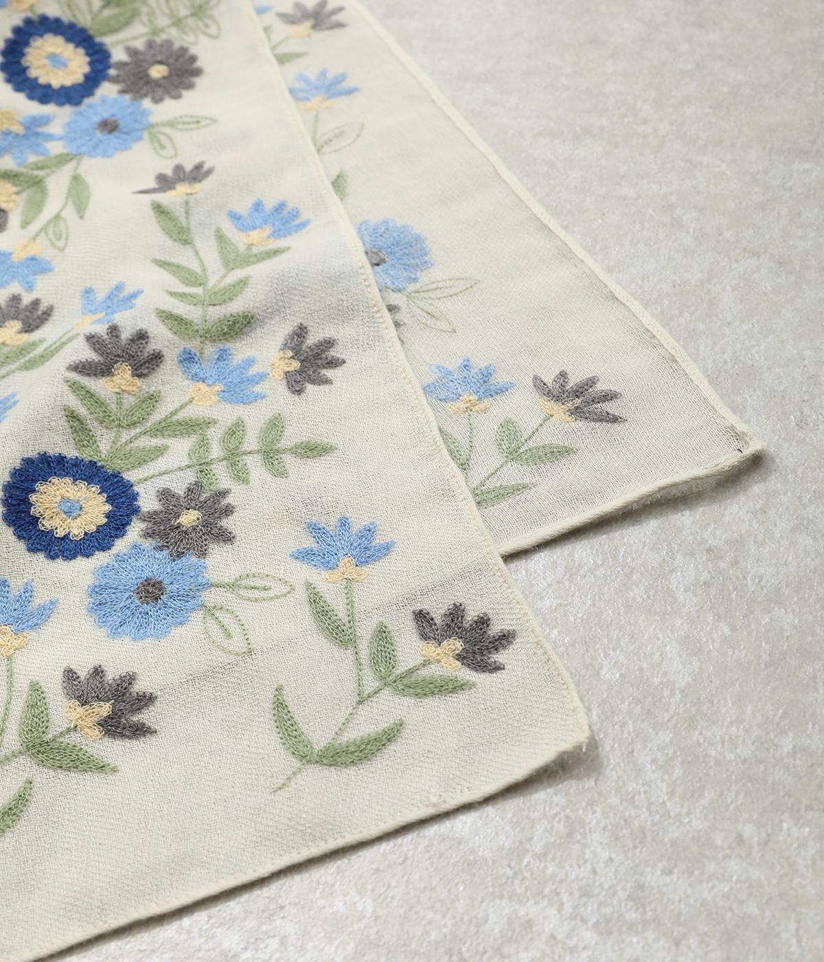 【激レア　美品】ジョナサンアドラー　オットマン　星条旗　ロゴ刺繍　木彫足　ウール フォートゥースリーデザインズ 090 ラベンダー｜ストレッチ性のある