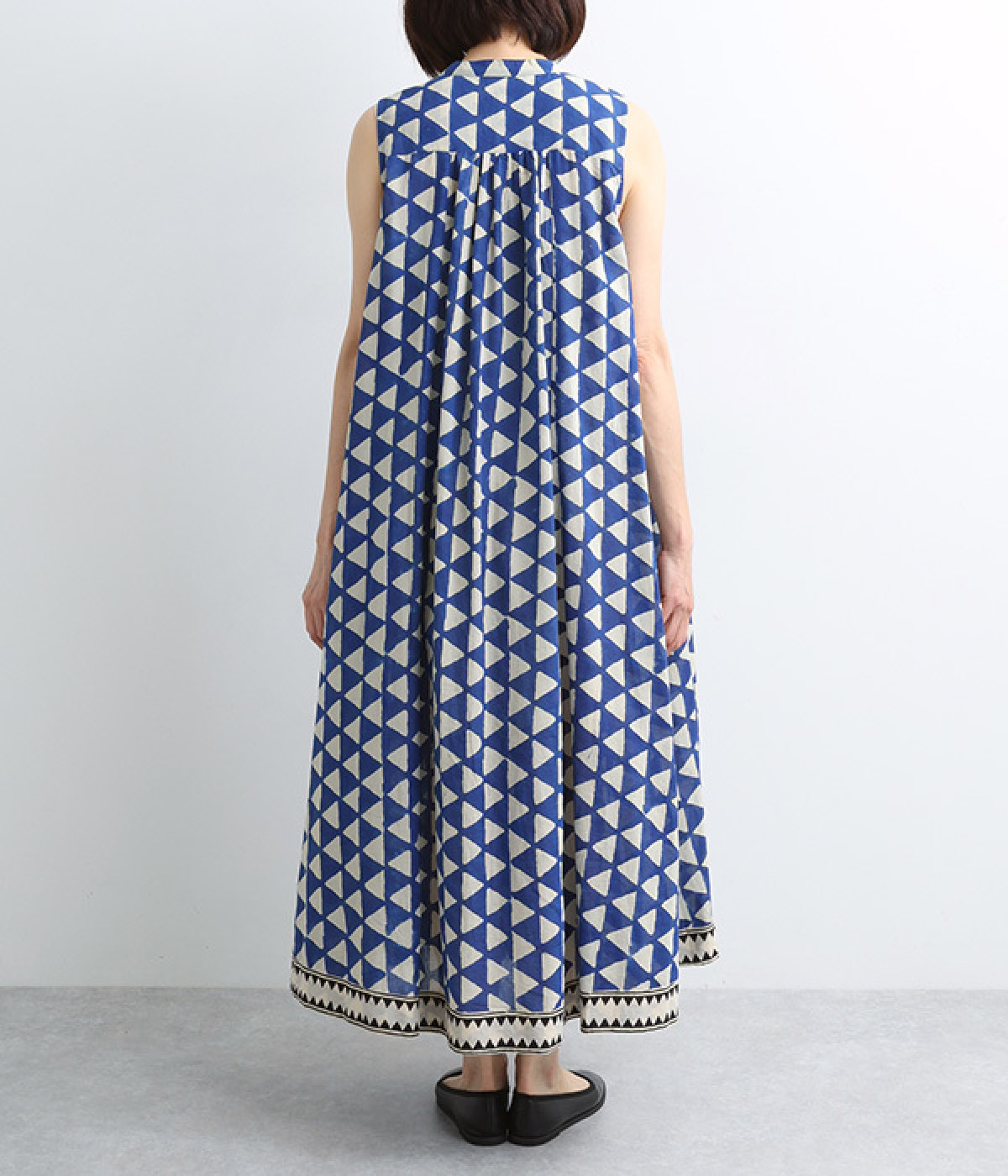 【Shushu Tong】Shirtneck Patchwork ノースリーブ ワンピース Shushu/Tong: ブラック Shirtneck Patchwork ノースリーブ