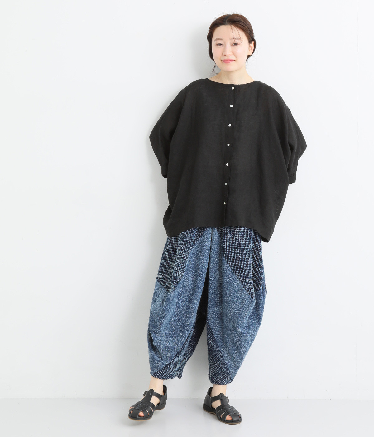 コットンコンビ藍染変形パンツ（MALAIKA）の商品詳細