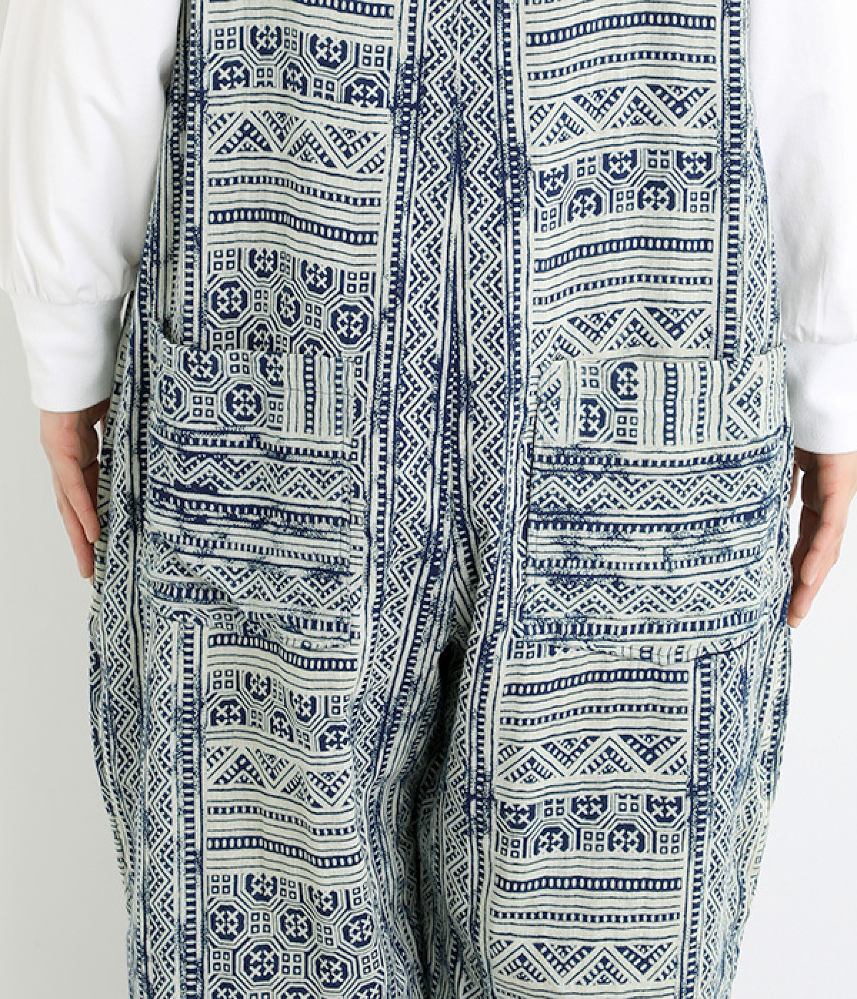 モン族柄藍染プリントサロペット（MALAIKA）の商品詳細