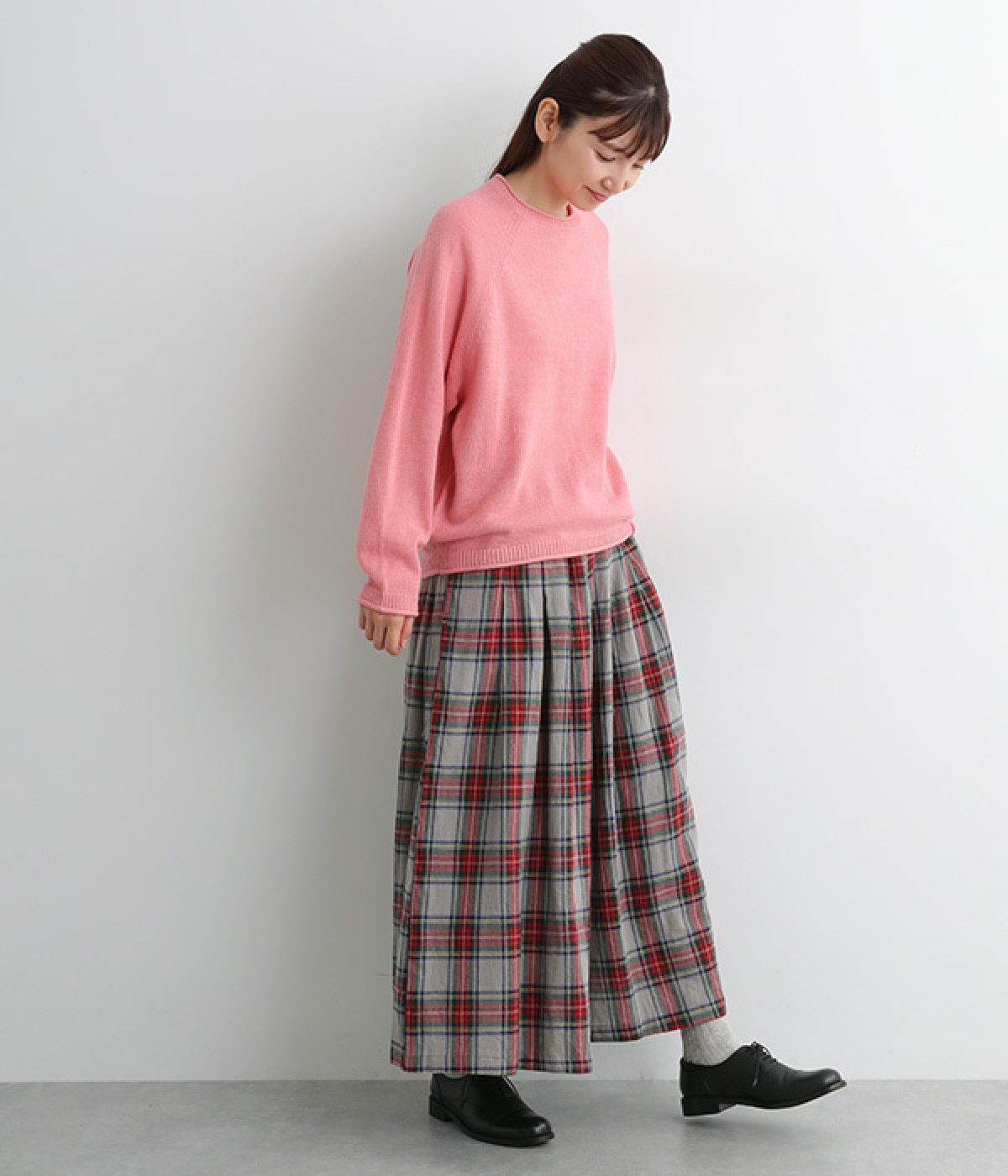 リネンタータンチェック キュロットパンツ（ubasoku）の商品詳細