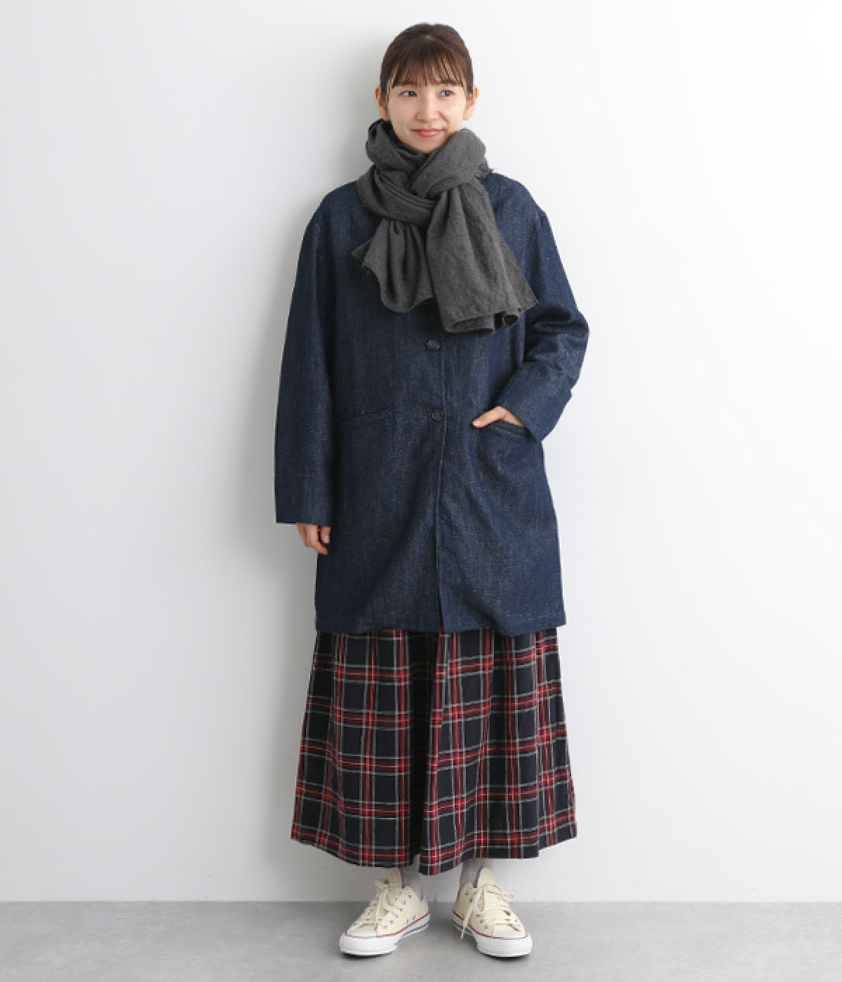 リネンタータンチェック キュロットパンツ（ubasoku）の商品詳細