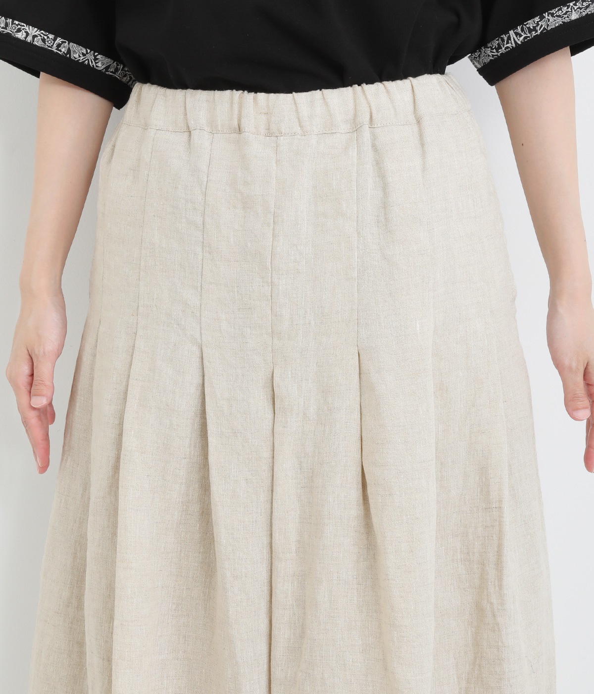 リネン裏付キュロットパンツ（ubasoku）の商品詳細