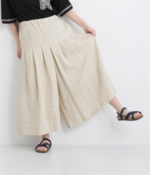 リネン裏付キュロットパンツ（ubasoku）の商品詳細