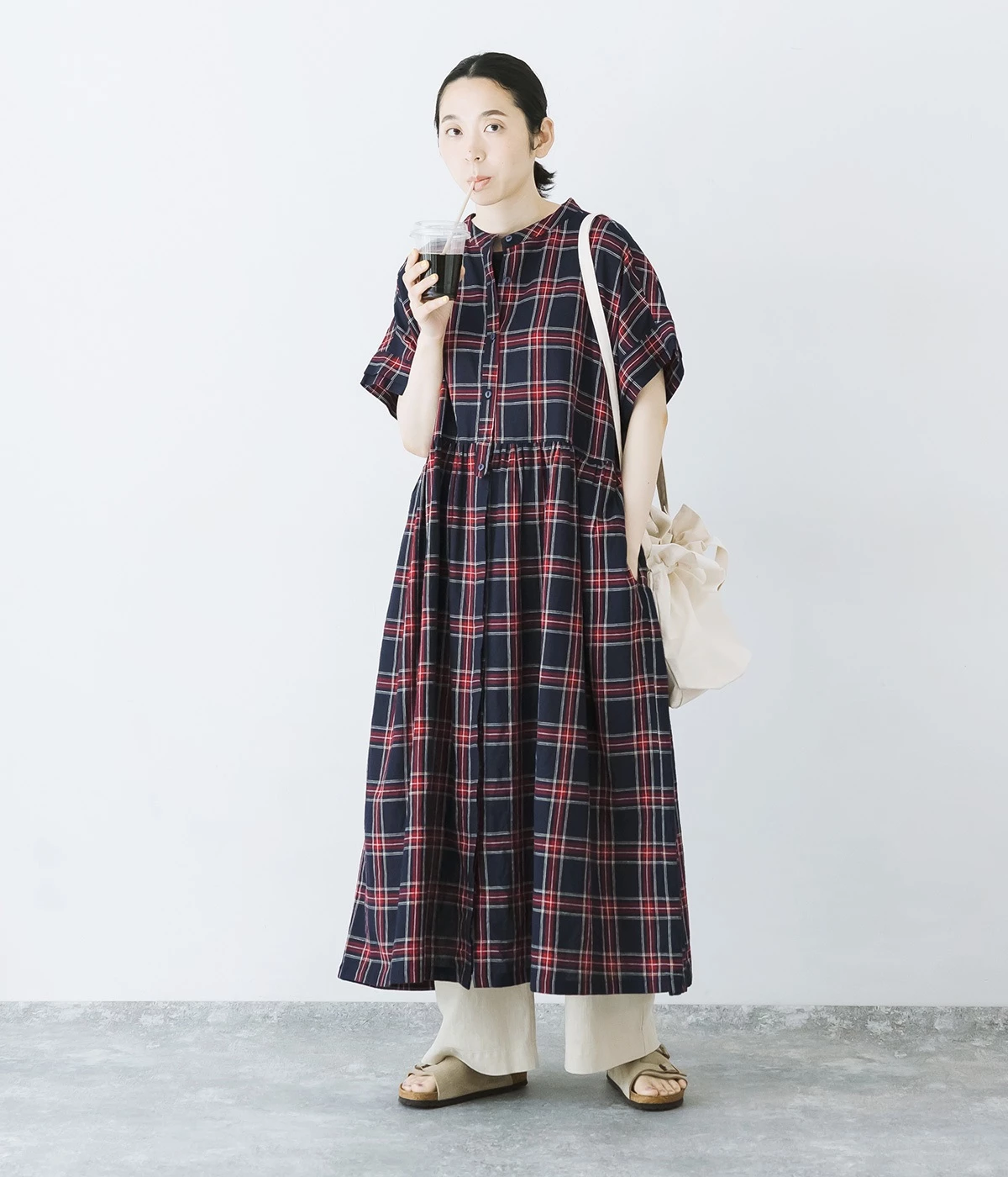 【韓国発】ハウンドチェックワンピース 2fcabe75b7cd41d658dd8bb438c566