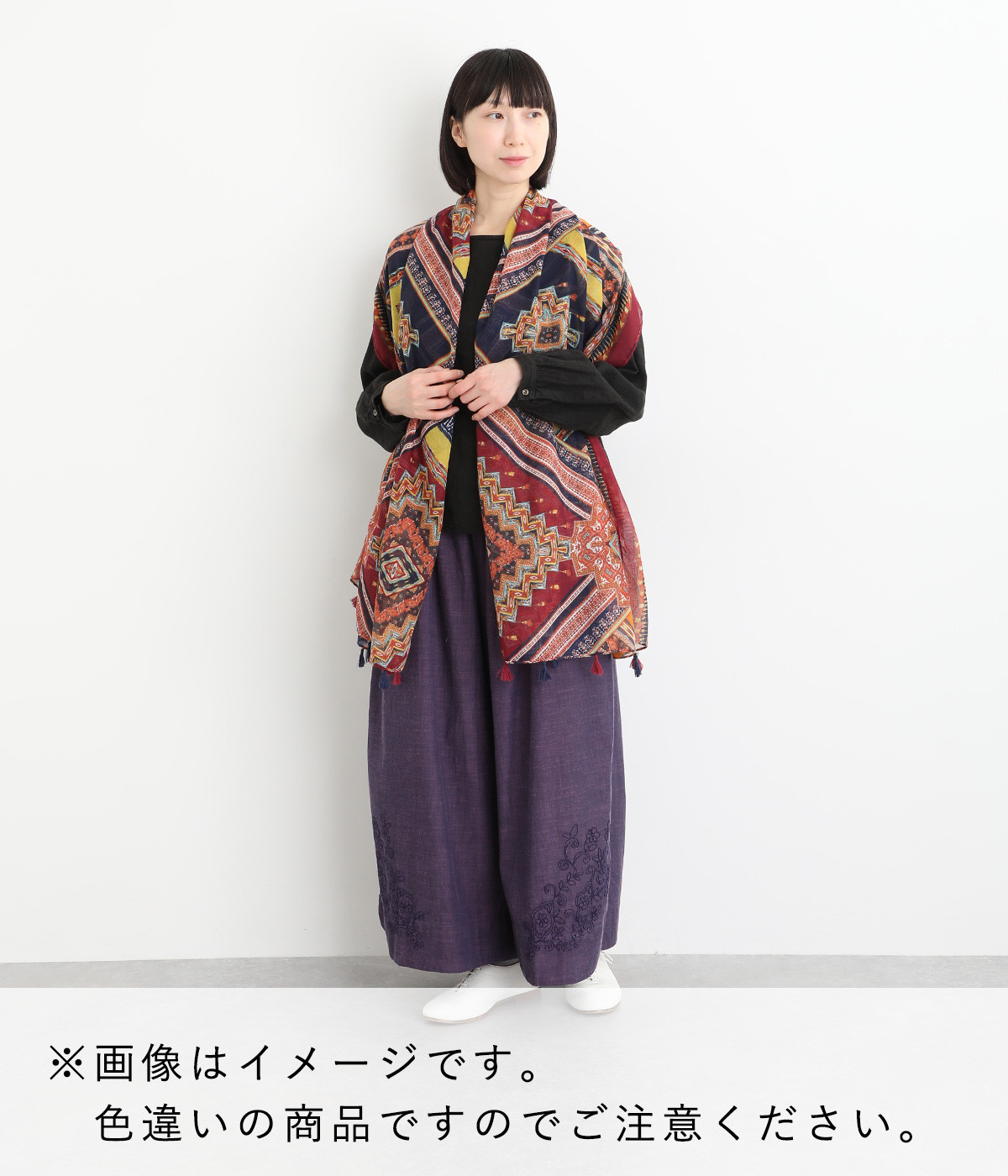 レトロフラワー柄 ストール（キュアスタイル）の商品詳細