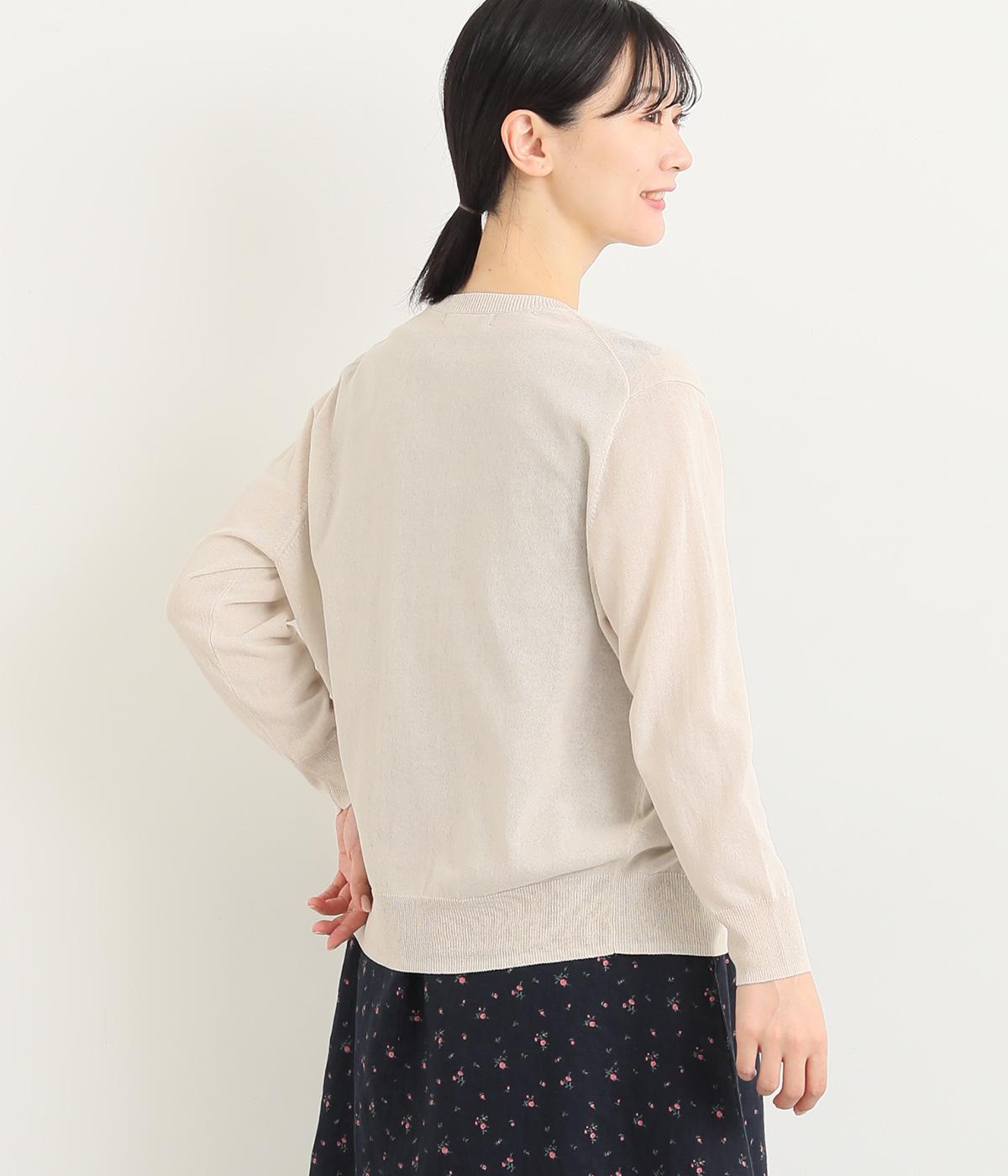 新品！LIBERTY × J.Sloane ☆リバティくるみボタン カーディガン コットンリバティくるみ釦7分袖ベーシックカーディガン（J