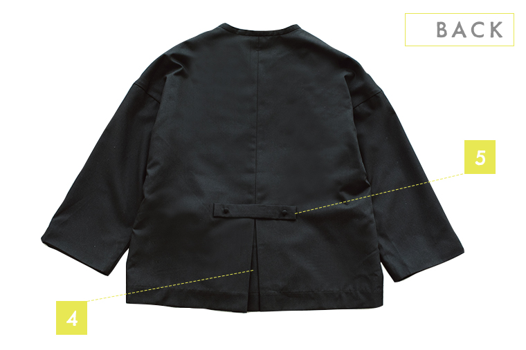 【s.t.closet frabjous】バックタブシャツジャケット+パンツセット　バックの詳細画像