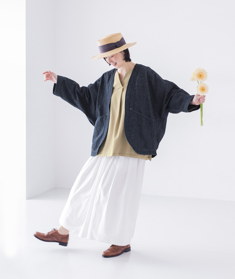 裾レースギャザースカート / &yarn