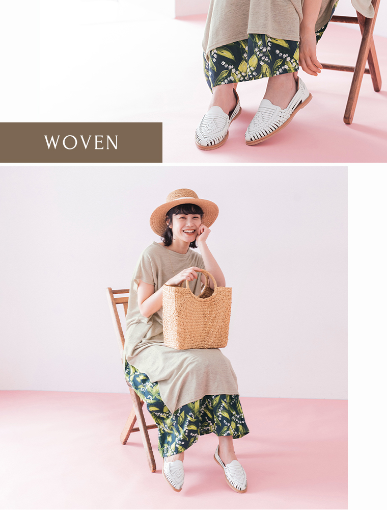 woven / ウーヴン / ESCOON ワラチサンダル / ホワイト /靴の紹介