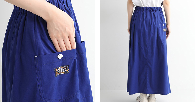 サイドポケットスカート(C・ブルー)のディテール