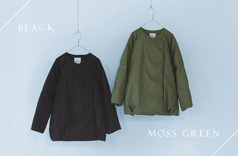 【 TUTIE. 】ハイカウントコットンダウンジャケット ブラック、モスグリーンの2色展開
