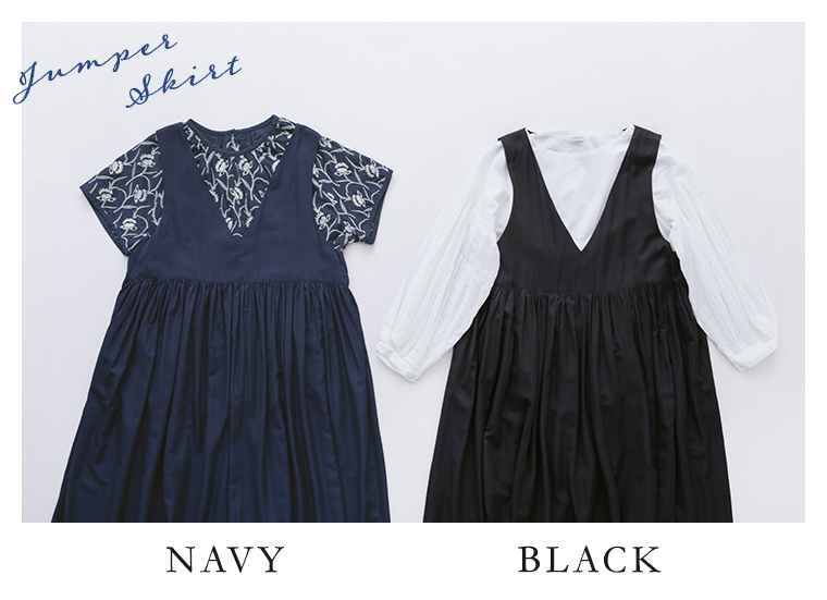 s.t.closet frabjous (エスティ・クローゼット・フラビシャス)ウエストギャザージャンパースカート(A・ブラック)と(B・ネイビー)