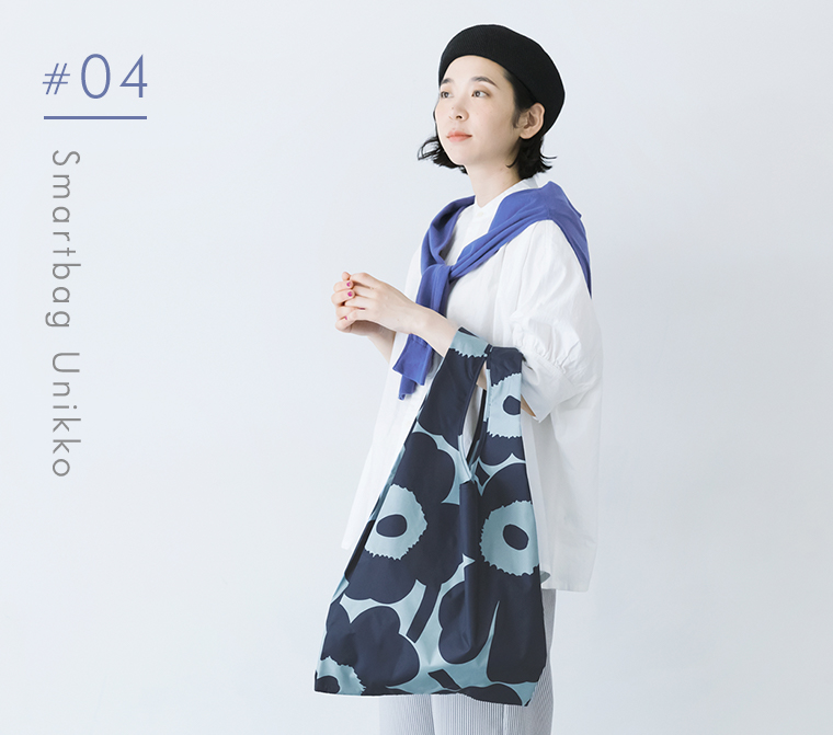 【 marimekko 】Smartbag Unikko(ブルー)／メインビジュアル